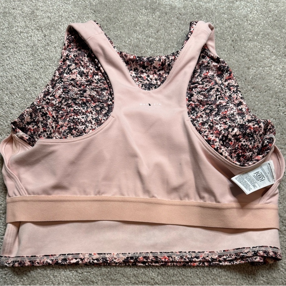 ATHLETA Tulip Pink Print Conscious Crop Top Sports Bra Multiple Sizes D - DD+ - Picture 16 of 16